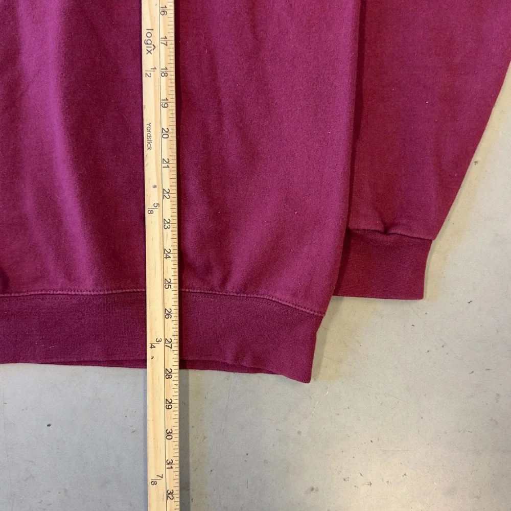 Starter Pro 80 Heavyweight Sweatshirt Mens Medium Maroon Red Crewneck Pullover